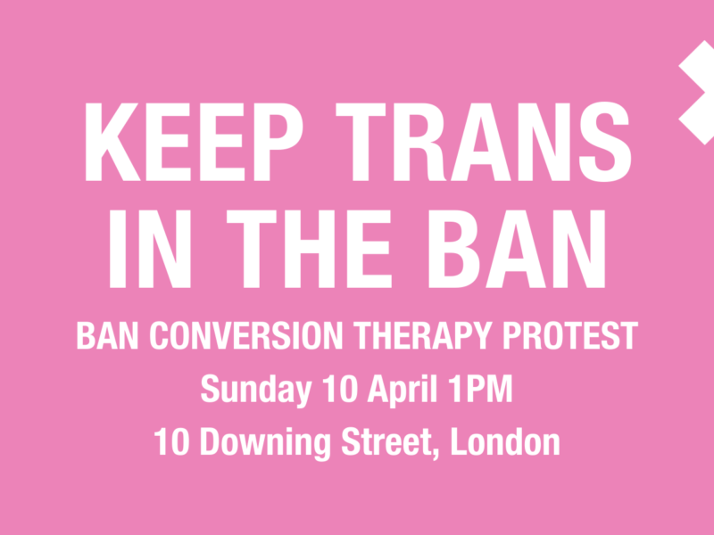 PROTEST THIS SUNDAY- Protesting the Conversion Therapy Ban Trans screw job.