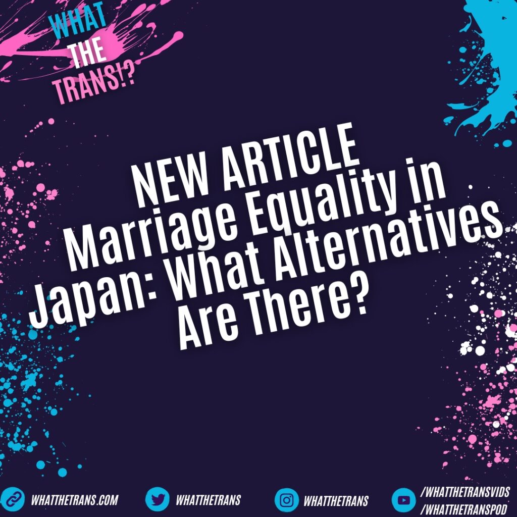 Marriage Equality in Japan: What Alternatives Are There?
